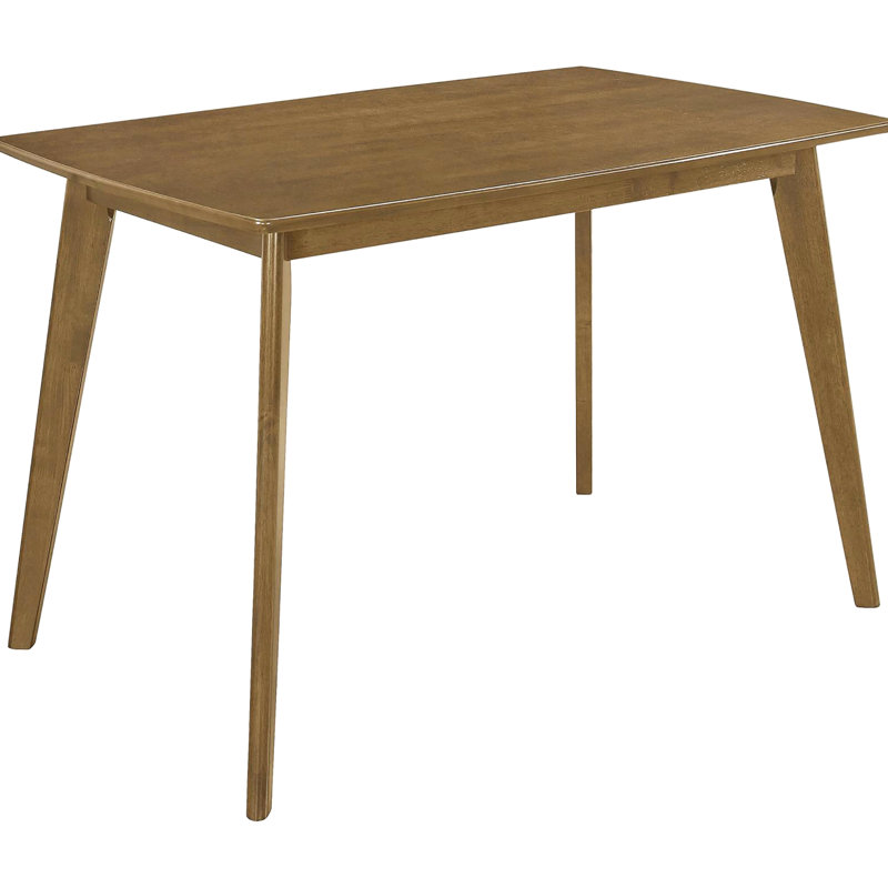 Chestnut Dining Table - Solid Wood, Rectangular Shape With Angled Legs For A Long-lasting And Versatile Retro Stylish