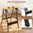 Foldable Wood Work Table Adjustable Workbench with Measuring Ruler and Protractor for Garage Home DIY