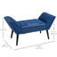 Banc / repose-pieds rembourré en tissu capitonné Bronislovas pour chambre ou salon, bleu-431760591