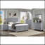Commode de style transitionnel 1Pc Commode 9 tiroirs et boutons ronds en feutre avec tiroirs à roulement à billes à finition grise-95766697
