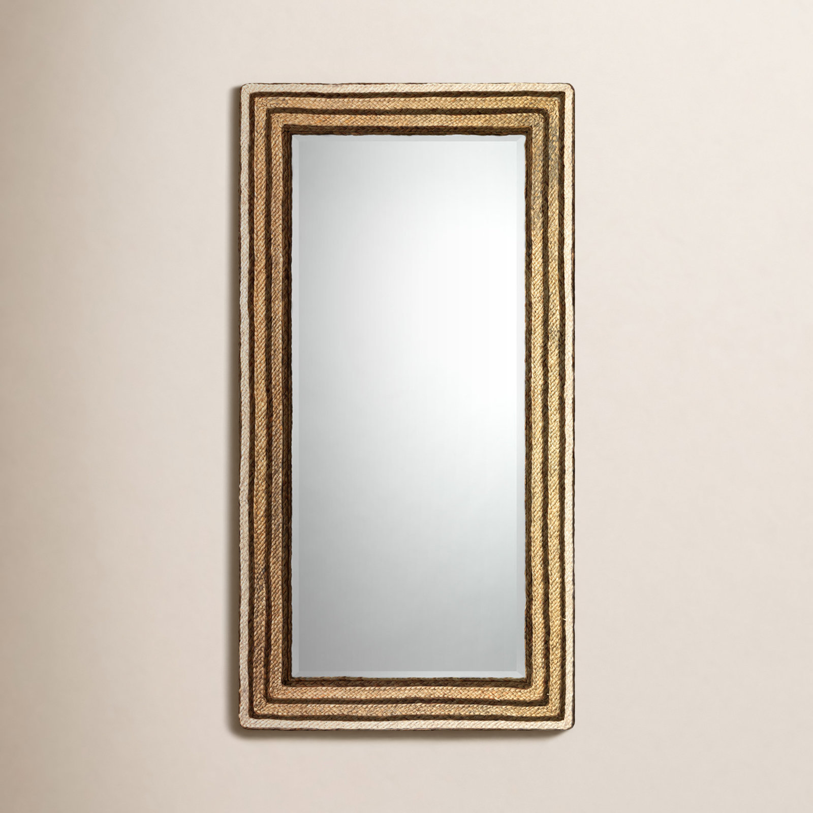 30" Seagrass Accent Mirror, Rectangle 57.75" x 29.75"