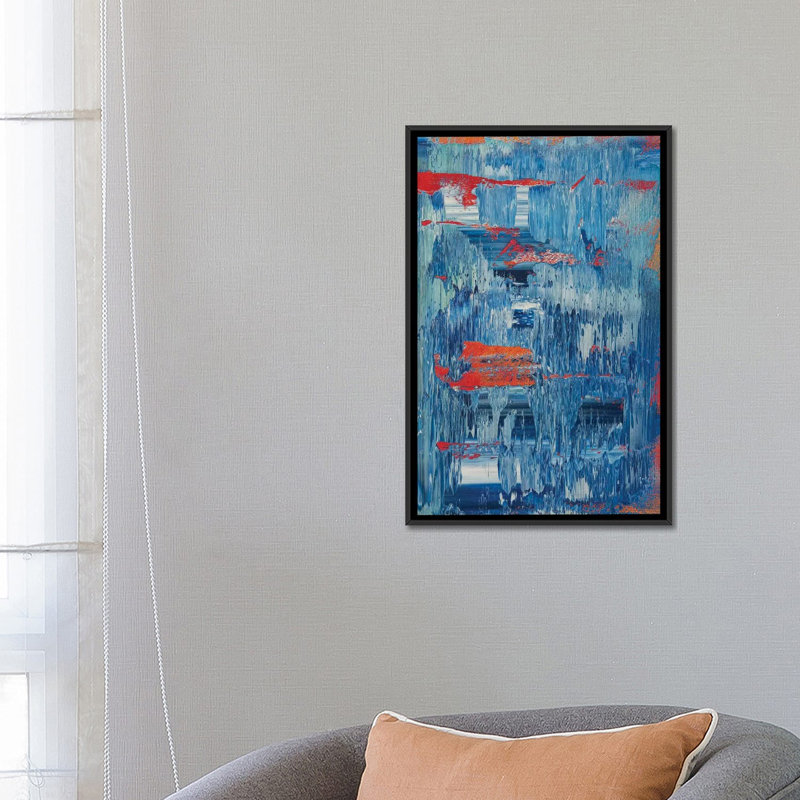 « a train », impression sur toile, H 26 po x l 18 po x P 1,5 po, Toile avec cadre noir, Pas de tapis