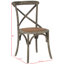 Chaise d'appoint à dossier en croix Ladores-1950298604