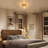 1-Light 6.3" Modern Transitional Round Ribbed Glass Flush Mount Ceiling Light