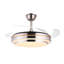 Ventilateur de plafond 47 pouces invisibles 3 lumières à pales rétractables télécommandées Fandelier pour salon, salle à manger, ventilateur réversible, lumières intérieures