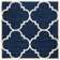 Carolene Geometric Handmade Tufted Wool Dark Blue/Ivory Area Rug