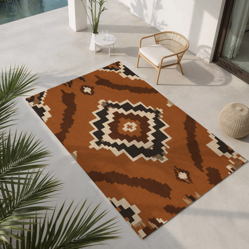 Cactus Bloom Indoor And Outdoor Area Rug, Rectangle 8' x 10'