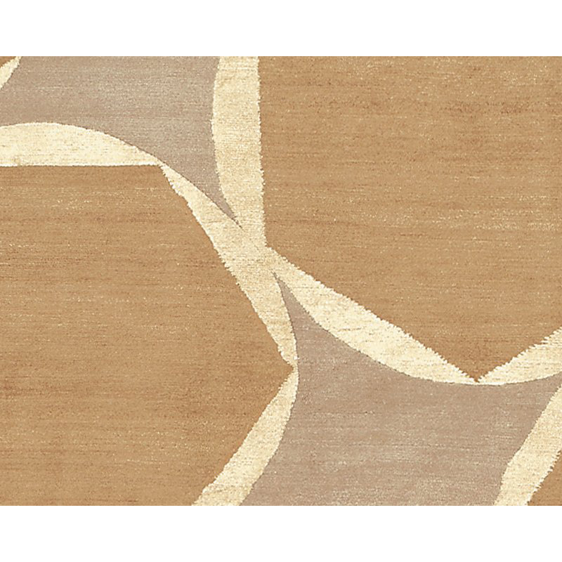 Tranquility Geometric Area Rug in Beige/Brown, Rectangle 6' x 9'