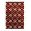 Tapis géométrique rouge