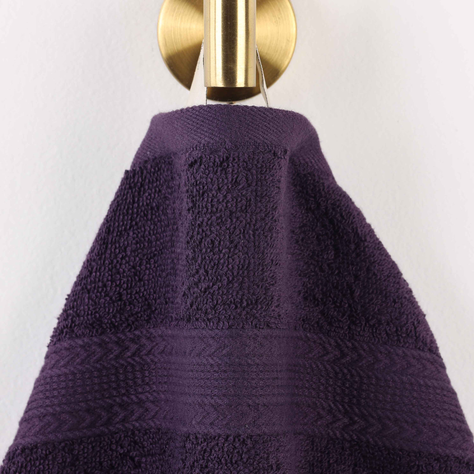 Simba Eco-Friendly Sustainable Cotton Washcloth Towel, Eggplant