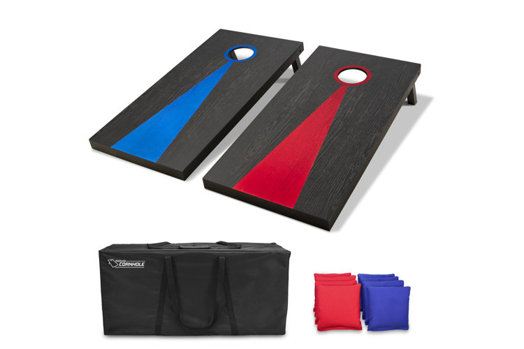 2’ x 4’ Regulation Size Solid Wood Cornhole Board with Carrying Case