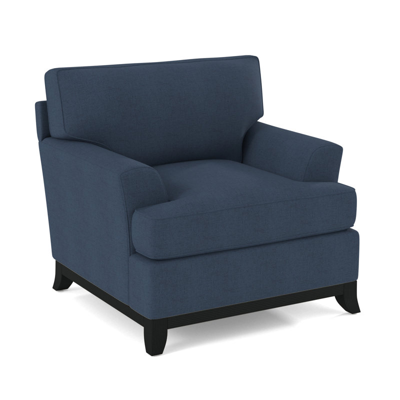 Oaks Way Armchair, Black, White Performance Fabric; 0851-94