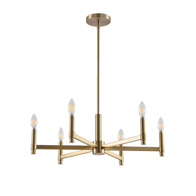 Mid-Century Modern 6-Light Sputnik Chandelier
