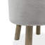 Ensemble de 2 repose-pieds avec repose-pieds en polyester blanc Ginni