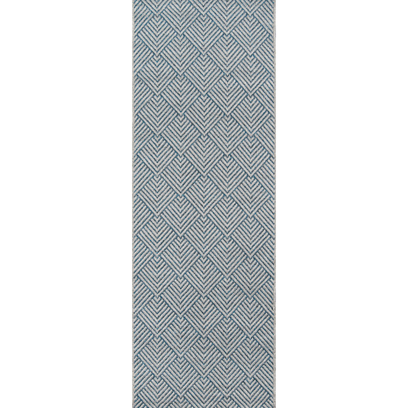Chuong Geometric Indoor / Outdoor Rug, Runner 2'7" x 7'6"