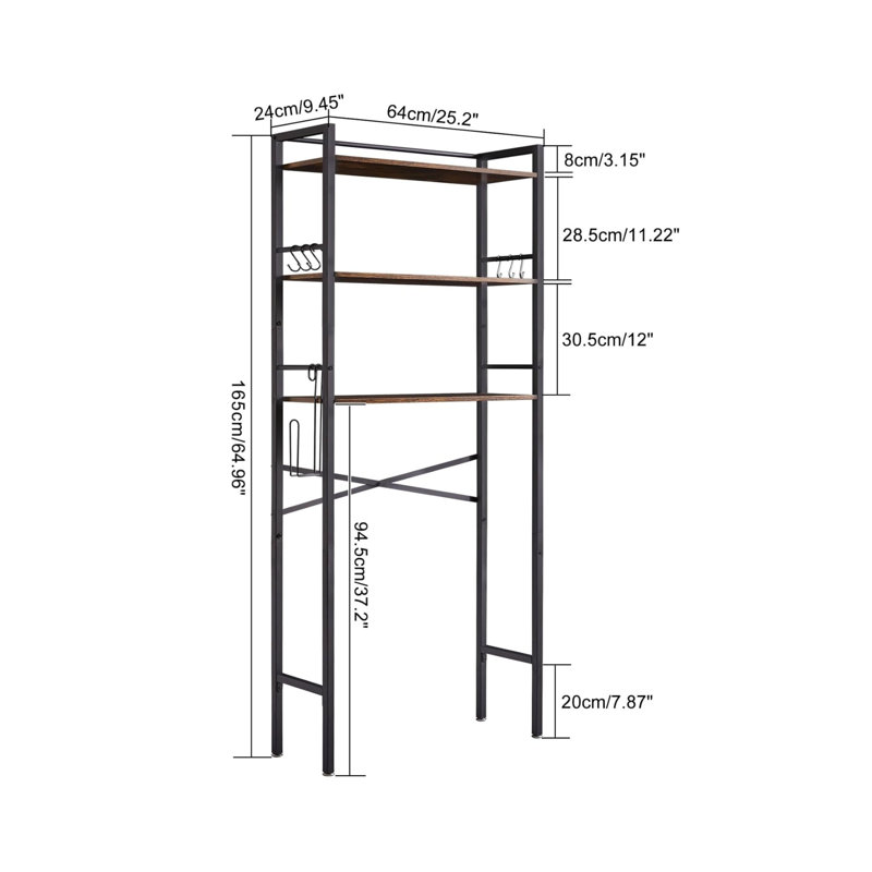 Mounting / Installation Required Over The Toilet Storage