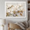 «Magnolias Beauty Blossums III - Magnolias», art mural beige et doré