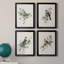 «Spring Song Blue Bird», ensemble de 4 peintures sur toile encadrées-2102496438-2102496436