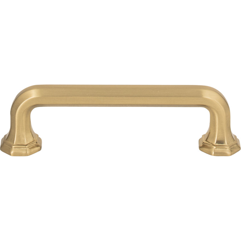 Round 3 Point Bar Pull, Warm Brass, 3 3/4"