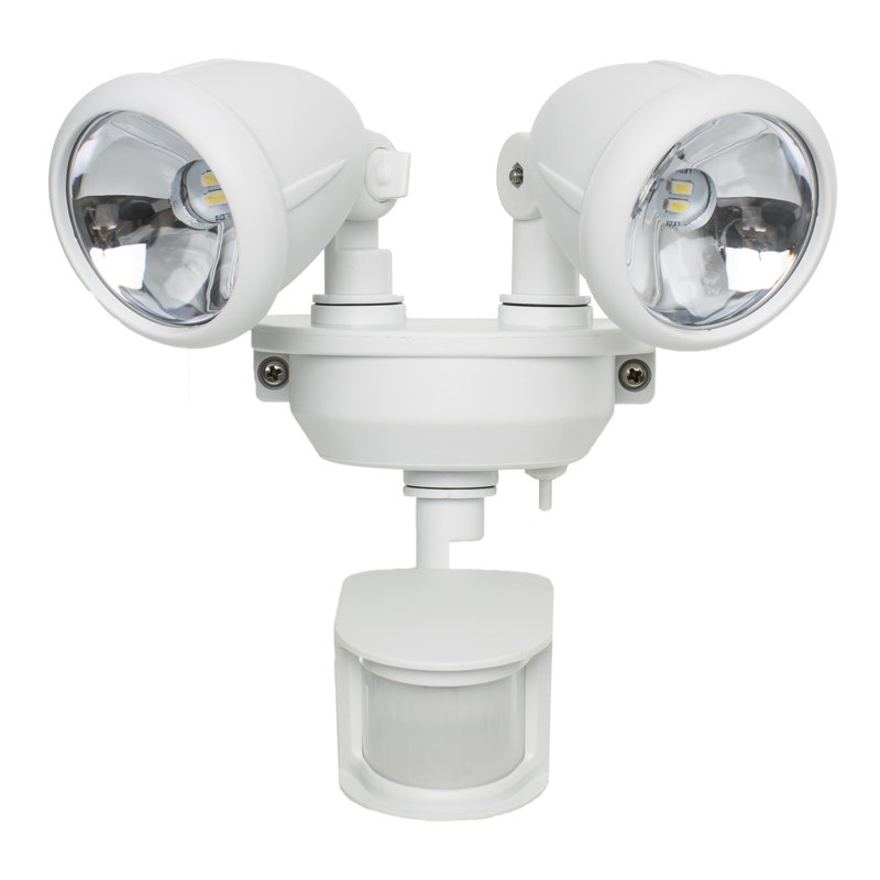 Petrucci Solar Power Outdoor Security Flood Light with Motion Sensor, Off White