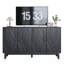 Buffet de style moderne avec tablettes réglables, idéal pour le rangement du salon et de la salle à manger