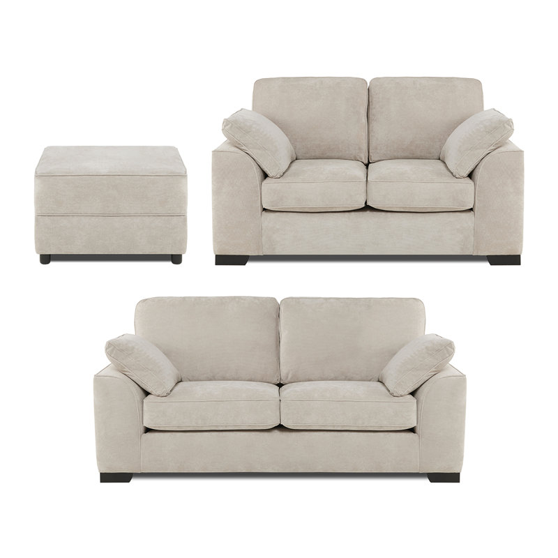 Strathern 3 - Piece Living Room Set, Silver