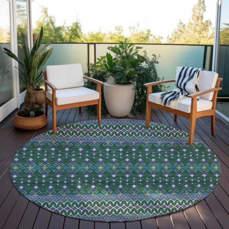  Emblyn Door Mat, Round 8'