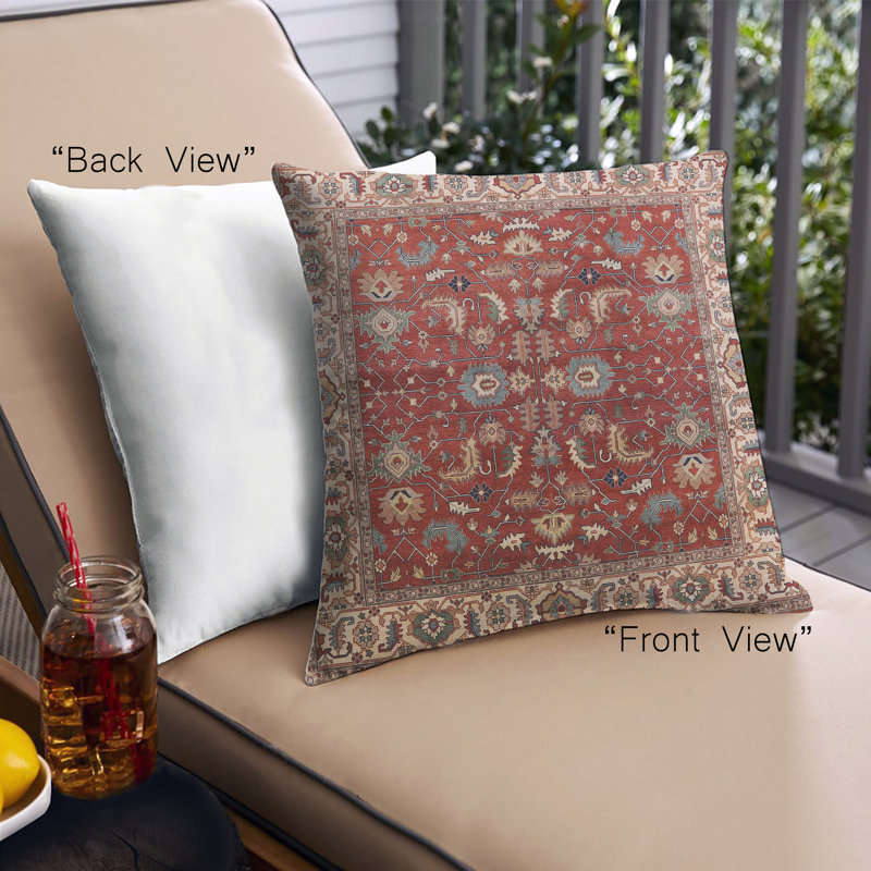 Damask Outdoor Throw Pillow
