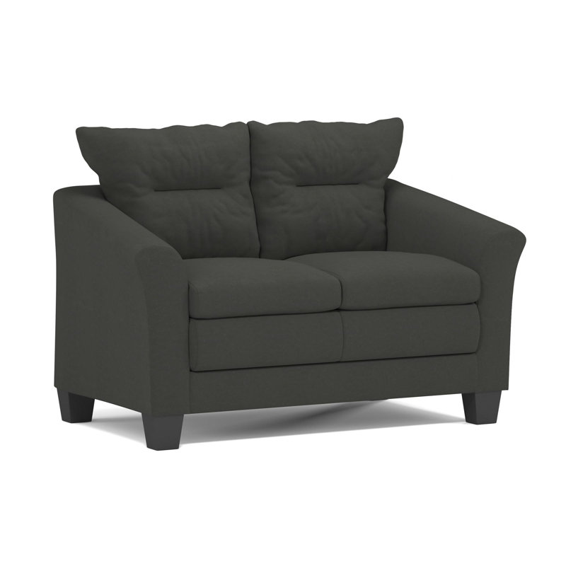 Minhal Upholstered 60'' Loveseat, Bulldozer Black