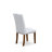 3 Piece Dining Table Set for Small Spaces Contains a Round Dining Room Table with Pedestal and 2 Grey Linen Fabric Parson Chairs, Antique Walnut-806940736-806940746-806940745