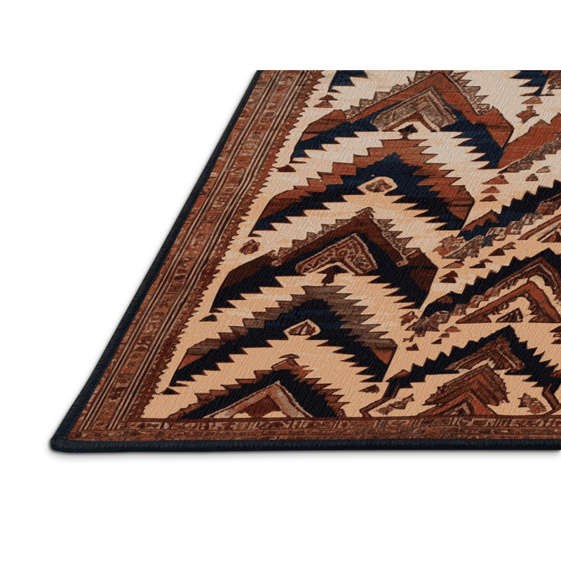 Tapis brun lavable à la machine, Rectangulaire 2 pi x 3 pi
