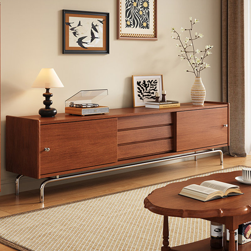 Meuble télé de style rétro avec rangement minimaliste