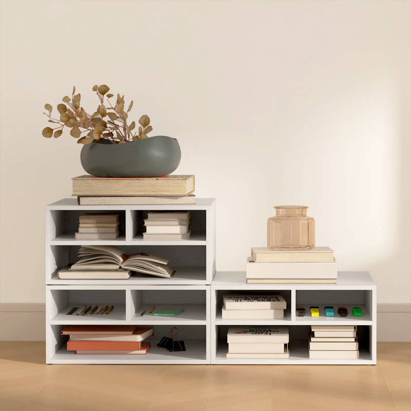 Olivie Manufactured Wood Desk Organiser, White