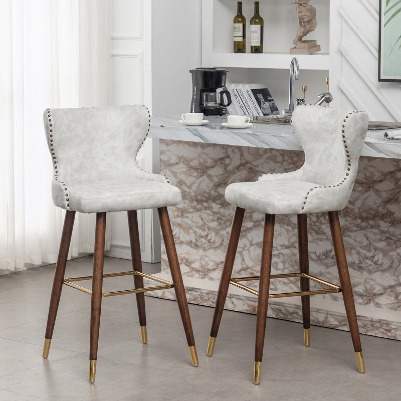 Ensemble de 2 tabourets de bar Mid-Century
