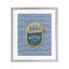"Anchois en conserve sur vagues", reproduction sous verre encadrée, design par Sandra Picco-40420249-40420245