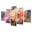 Ayalisse - pivoine, art mural 5 pièces