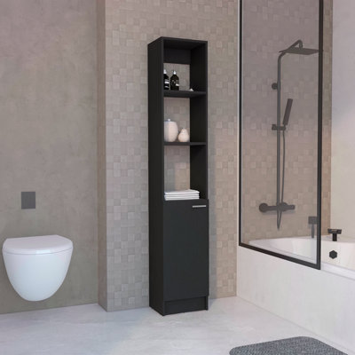 Linen Cabinet, 1 Door, 6 Shelves
