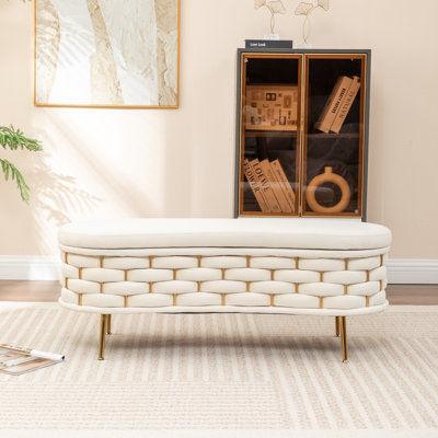Cristen Upholstered Flip Top Storage Bench