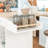 Rolling Kitchen Island Cart With Drop-leaf, Storage Solution with Wine Rack, Storage Cart for Kitchen, vintage Brown-969866028