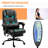 Black High Back Massage Office Chair, With 6 Vibration Points, Pu Leather Reclining Computer Chair, Ergonomic Office Chair, With Footrest Adjustable Height And Remote