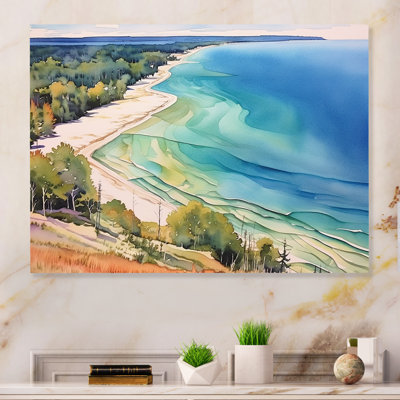 Michigan Grand Lakes Horizon - Michigan Metal Wall Art Living Room