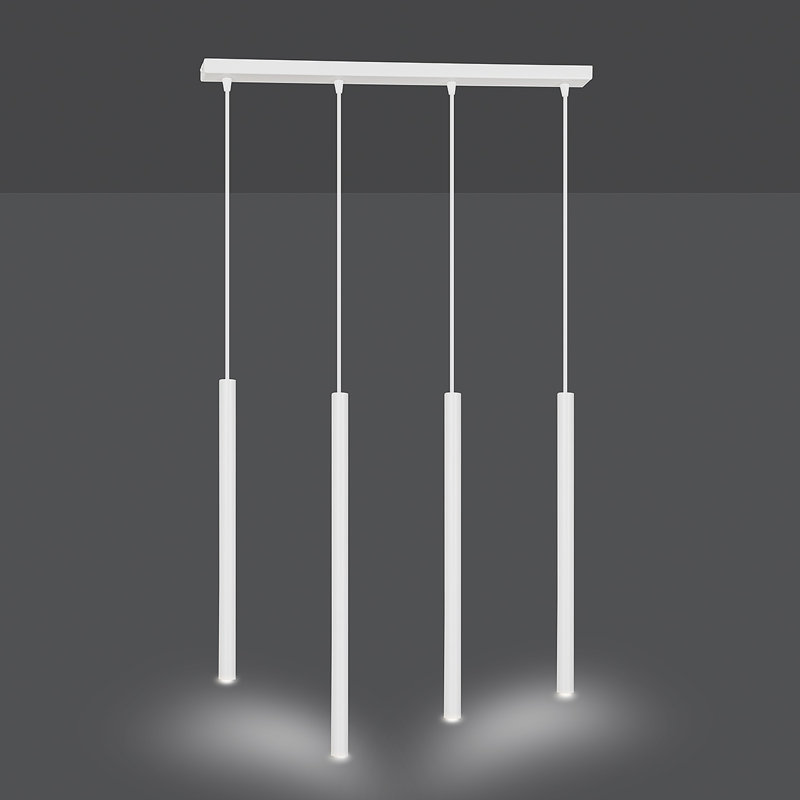 Anna-Leigh 4 - Light Cluster Cylinder Pendant, White