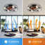 Ventilateur de plafond d'intérieur à télécommande à profil bas de 20 pouces avec 7 ampoules
