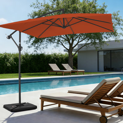 Beeram 96'' x 96'' Cantilever Umbrella with Counterweight