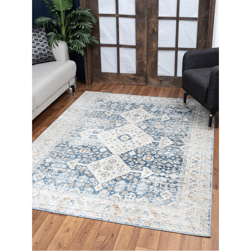 Area Rug, Rectangle 2' x 3', Navy