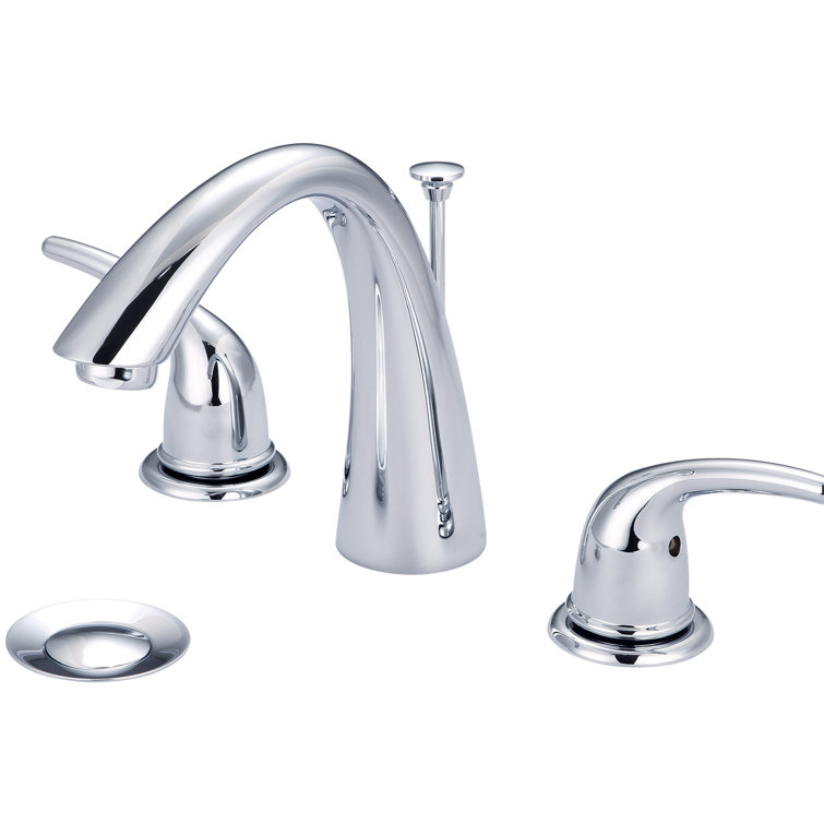 Widespread Bathroom Faucet with Drain Assembly
