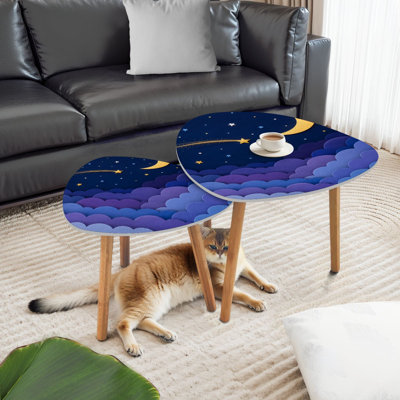 Ensemble de 2 tables basses gigognes Triangle