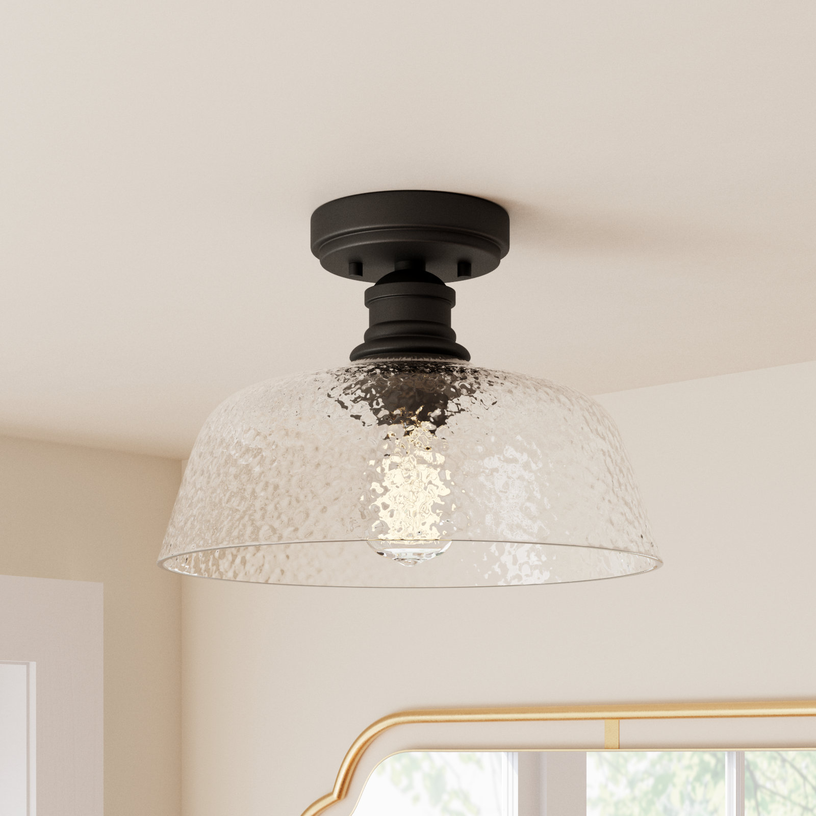 Lindholm 1-Light 13" Semi Flush Mount, Oil Rubbed Bronze