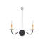 Saxon Double-Light Black Wall Sconce-1019814715