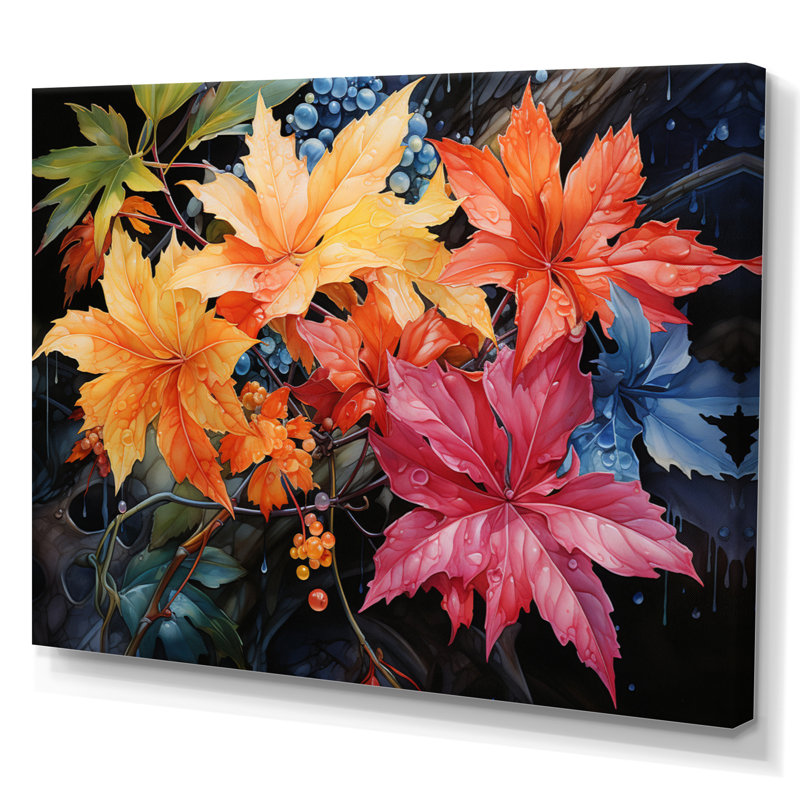 " Japanese Maple Collage II ", Wrapped Canvas, 30" H x 40" W x 1.5" D